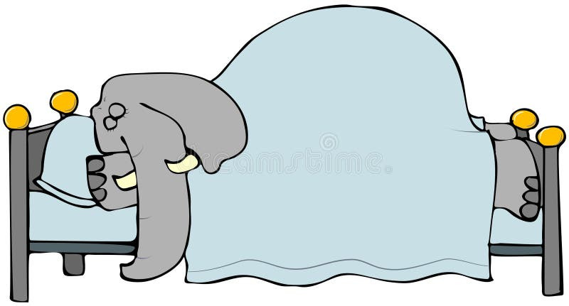 Sleeping Elephant stock illustration. Image of blanket - 8574438