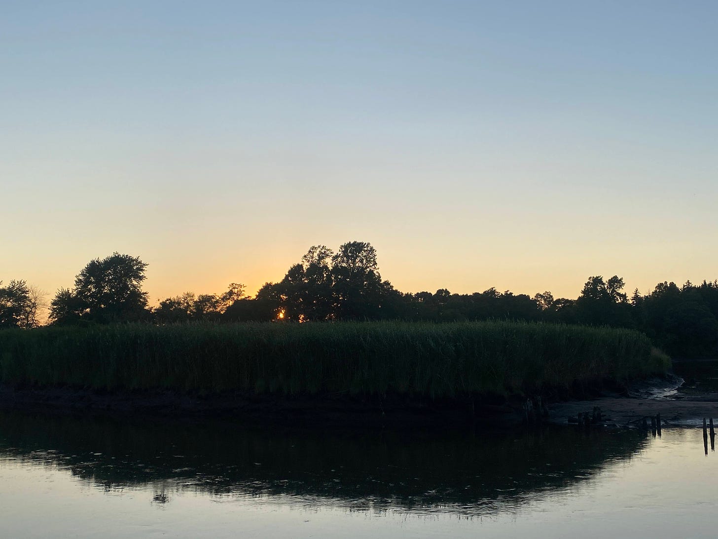 sunset on a lake