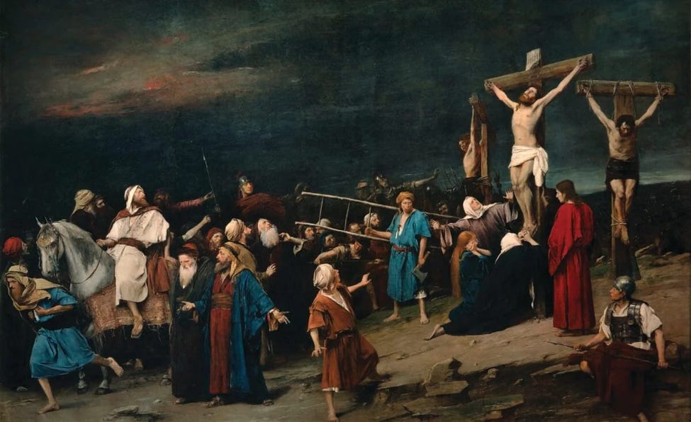 Christ on the cross at Golgotha