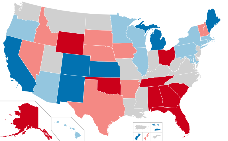 File:2026 United States gubernatorial elections.svg