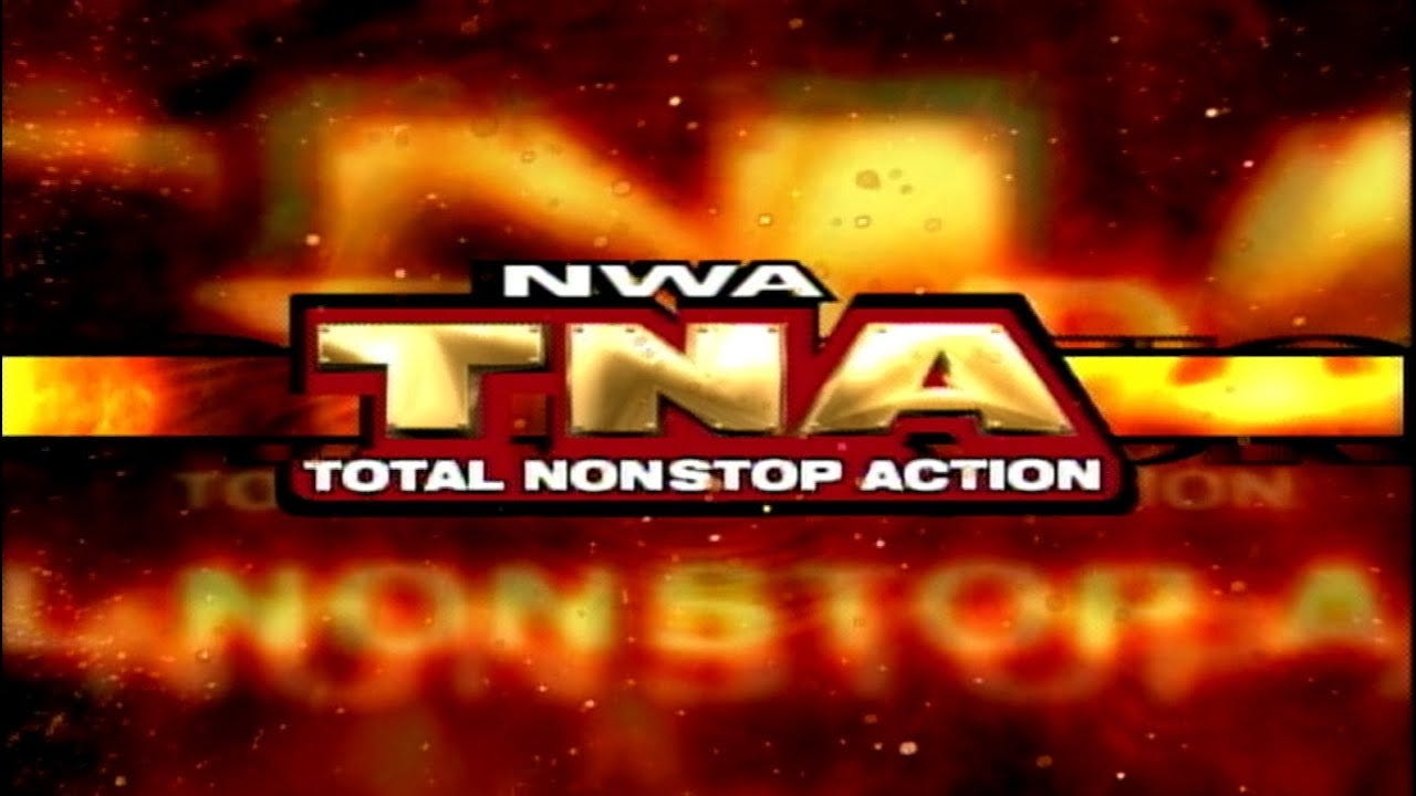 the original logo for the total nonstop action wrestling promotion, with TNA in giant bold letters