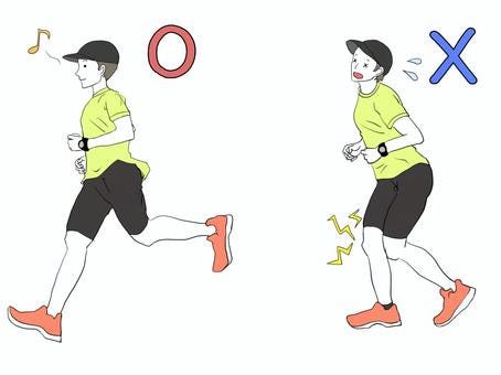 Free Vectors | Examples of good and bad running form