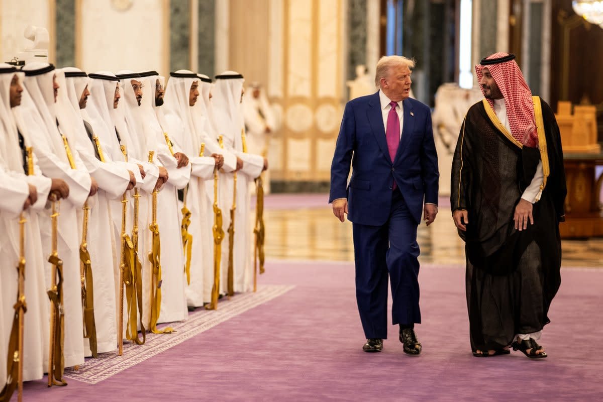 Trump with Crown Prince Mohammed bin Salman of Saudi Arabia