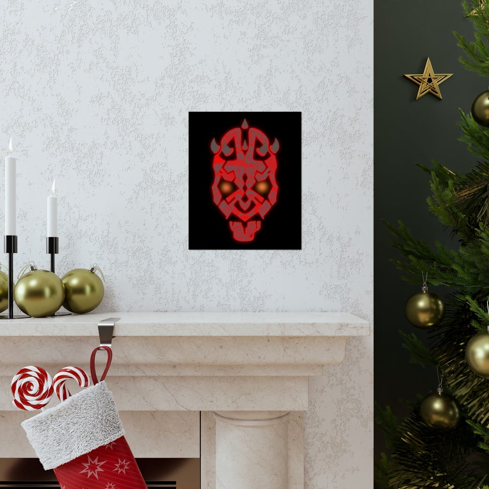 Custom Art Print Darth Maul Mandala on the wall