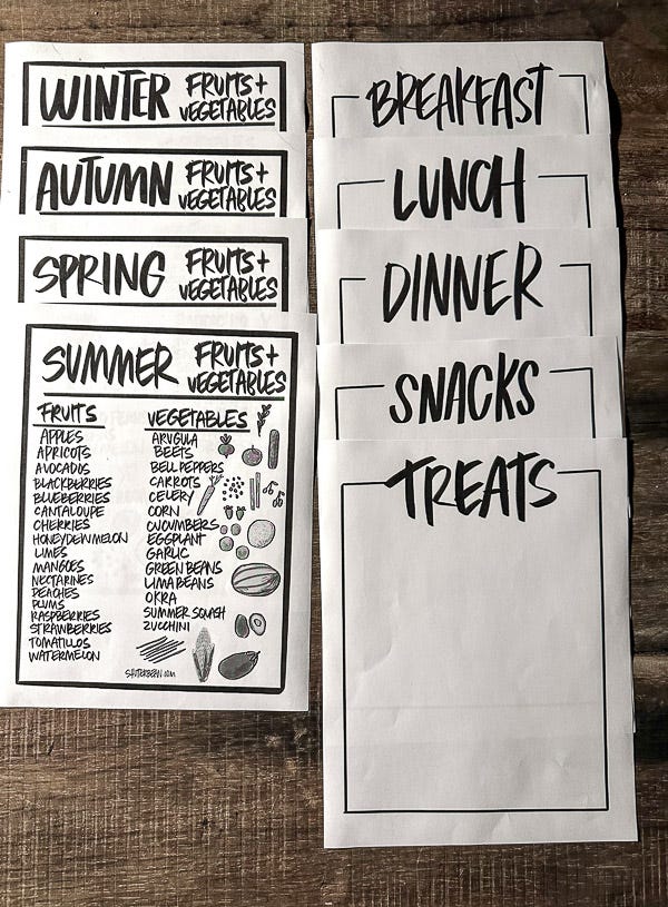 Meal Prep Planning Pack from Tracy Benjamin of Shutterbean.com- Find the printables on Etsy!