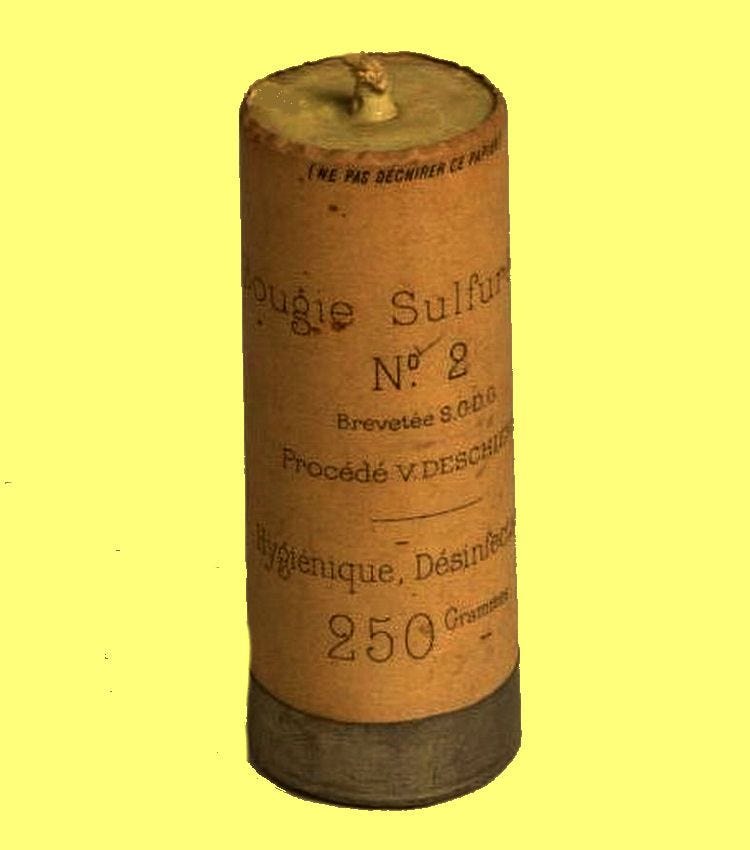 Sulfur candle graduated from 0 to 200 grams, used for hygiene. Can fumigate  a room and is useful today in greenhouse to deal with insect pest… |  Pharmacie, Médecine