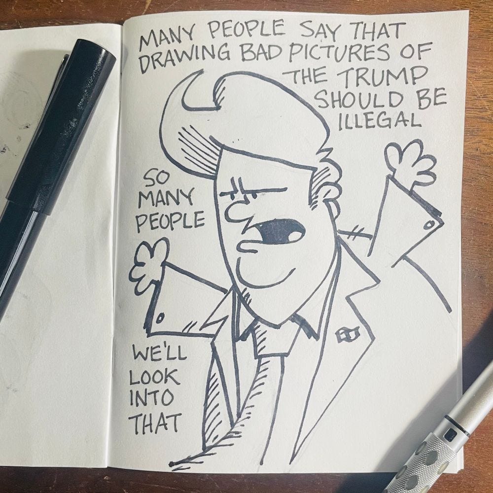 Comic about trump not liking bad pictures of him 