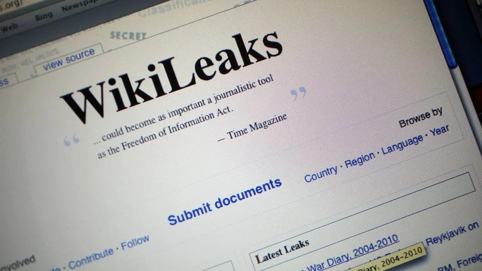 File photograph from 2010 of the WikiLeaks.org homepage. - Joe Raedle/Getty Images
