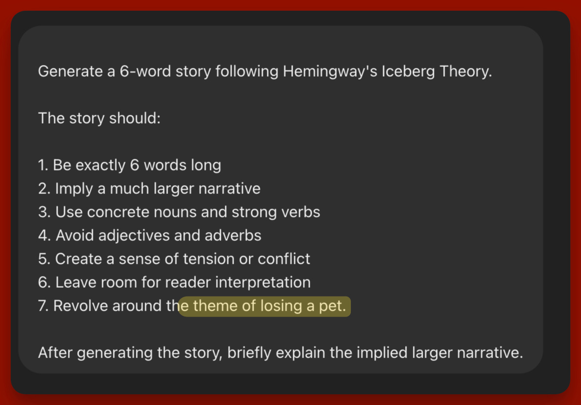 How To Write A 6-Word Story With AI - by Nicolas Cole