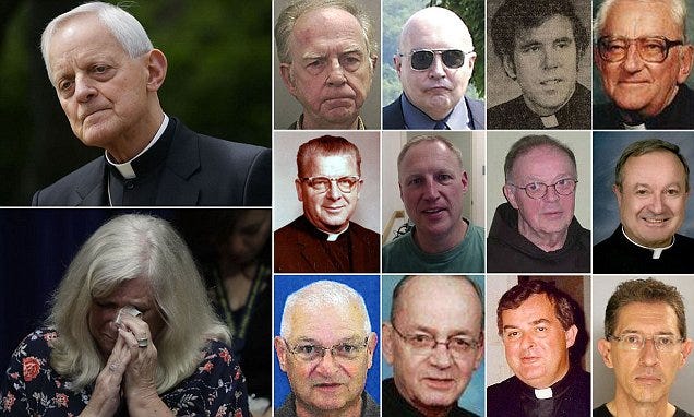 Pennsylvania report of 300 priests who sexually molested 1000 kids | Daily Mail Online