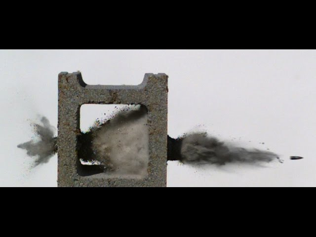 7.62x51mm NATO vs Concrete Block Super Slow Motion! M80A1, Black Tip! -  YouTube