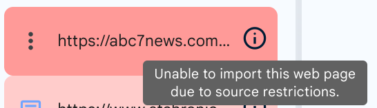 Unable to import this web page due to source restrictions.
