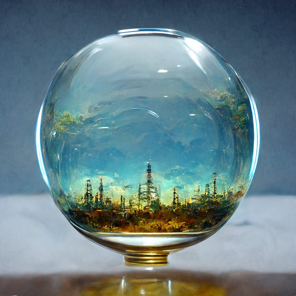 Planet Earth dying from unsustainable oil extraction