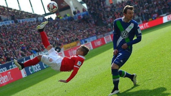 wolfburg draws with mainz soccer 2015