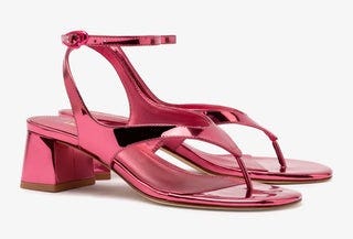 Gaia Block Sandal In French Rose Specchio