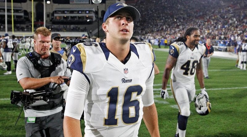 rams jared goff still playing catch up to case keenum 2016 images