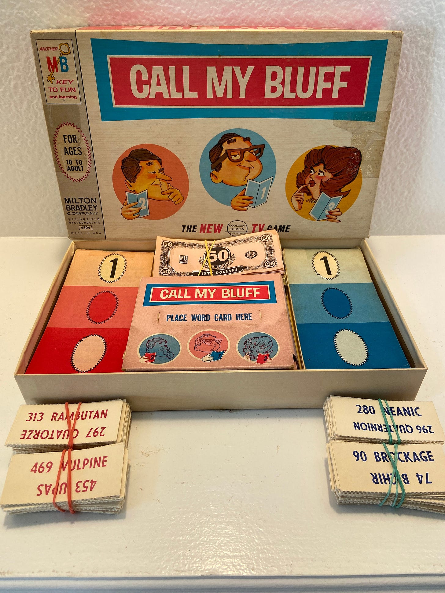 1965 Call My Bluff Game Milton Bradley, 50% OFF