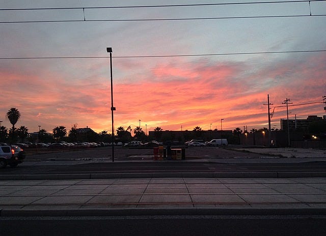 Orange and red sunset