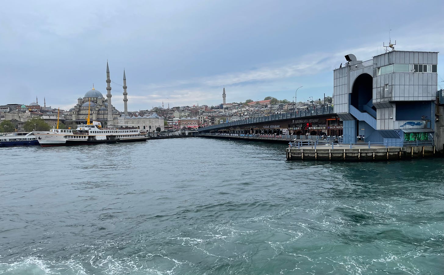 Bridge across the Golden Horn that is part of the Istanbul Half Marathon course
