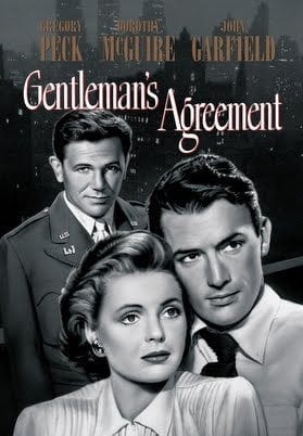 Gentleman's agreement B&W film poster 1947