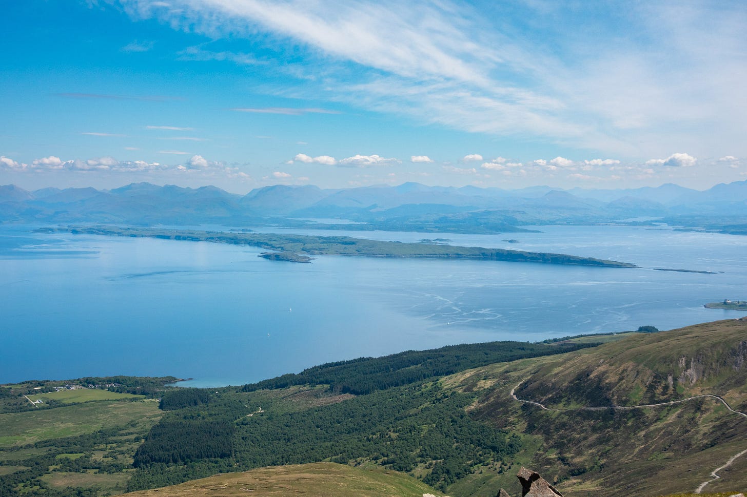 The long, low Isle of Lismore was visible end to end in the east  © Felicity Martin
