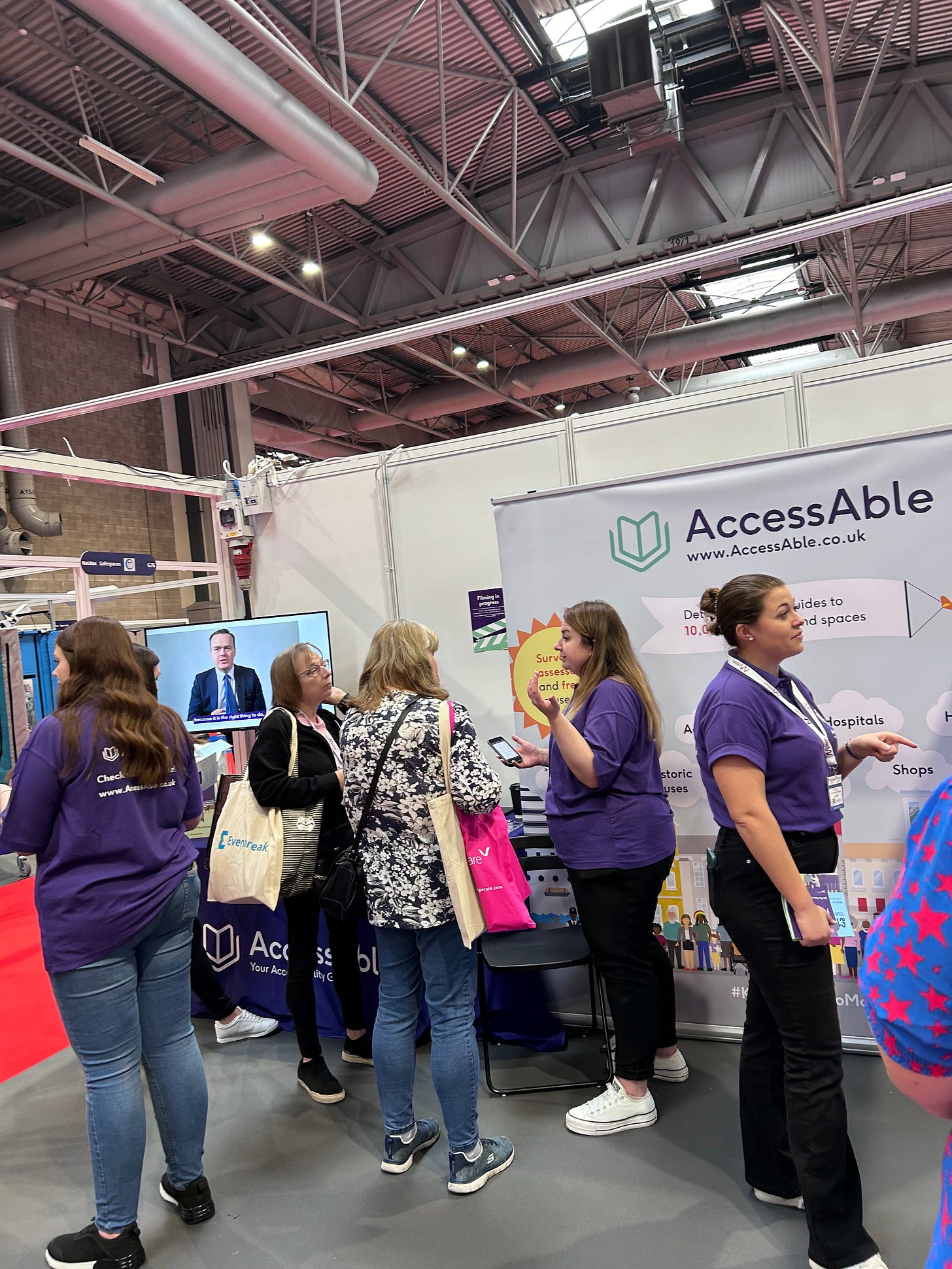 A shot of the busy AccessAble stand 