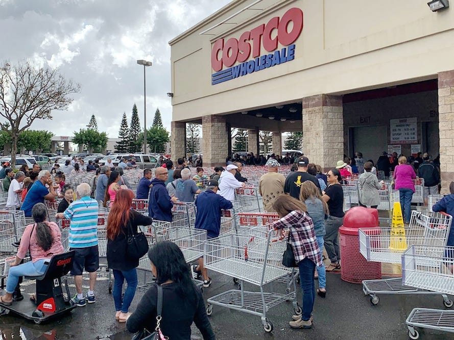 Costco Stores Busy With Shoppers As Coronavirus Panic Heightens - Business  Insider