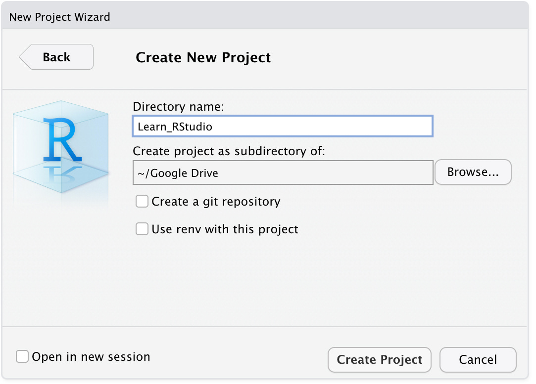 A screenshot of the New Project Wizard modal dialog box showing the 'project naming' step.     