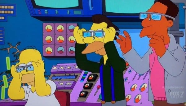 simpsons working google glass 2015