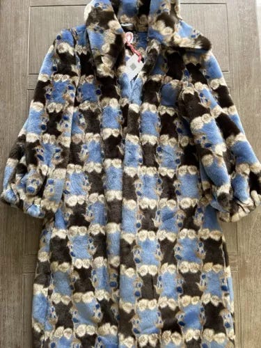 Shrimps Faux Fur Coat Size Multicoloured Size 8 - Picture 1 of 6