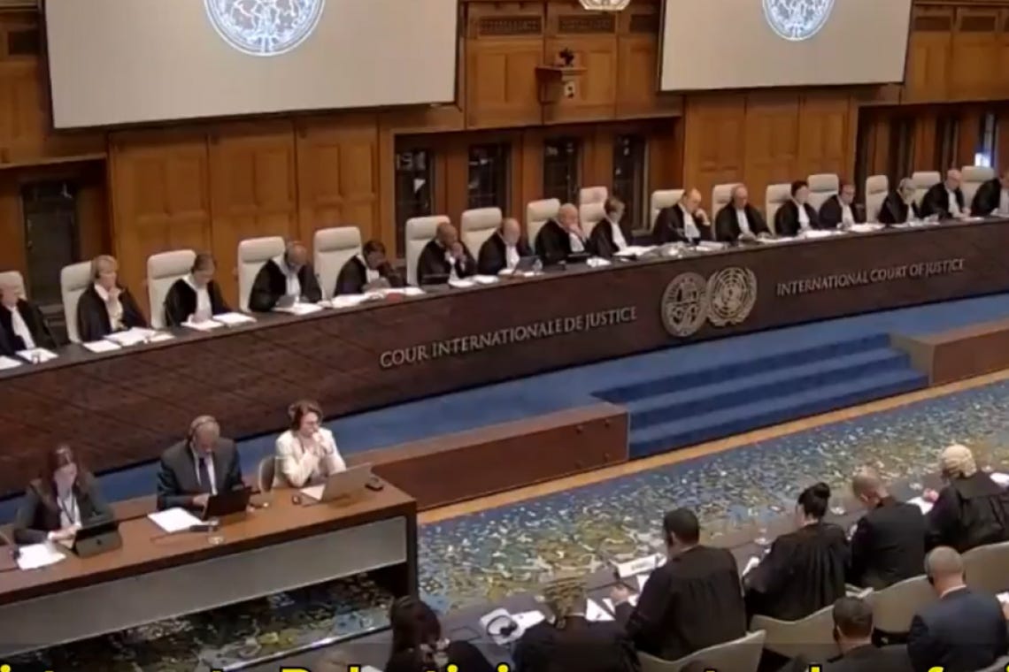 A Nemzetközi Bíróság most Hágában székel;  Izraeli népirtás vádja