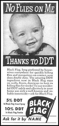 No Flies on Me Thanks to DDT - ad for Black Flag Spray | Retro ads, Old ...