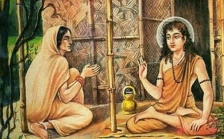 image: Sage Kapila instructs Devahuti in Samkhya