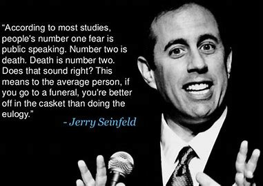 Image result for jerry sinefeld fear of public speaking