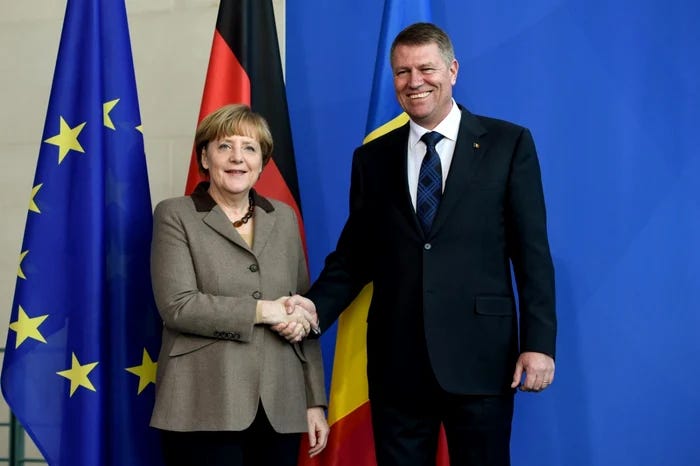 Cancelariul Germaniei Angela Merkel şi preşedintele Klaus Iohannis FOTO presidency.ro