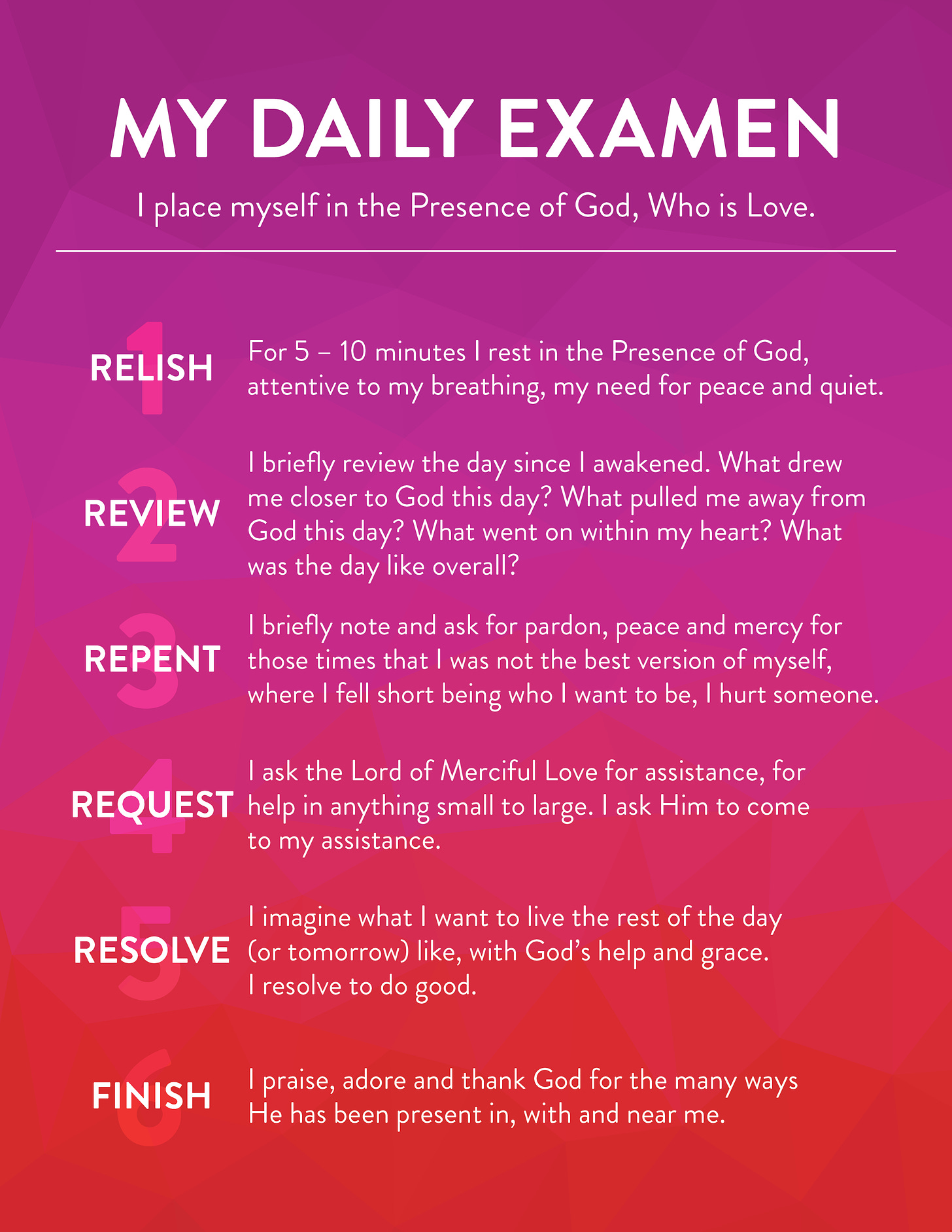 Six daily steps to help you re-center yourself in God [Infographic]