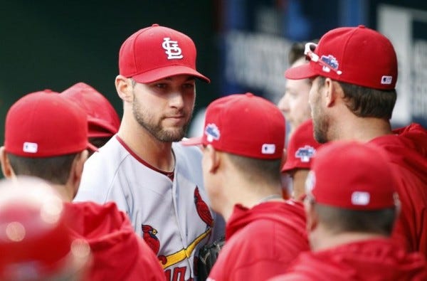 michael wacha pitches for cardinals mlb baseball 2015