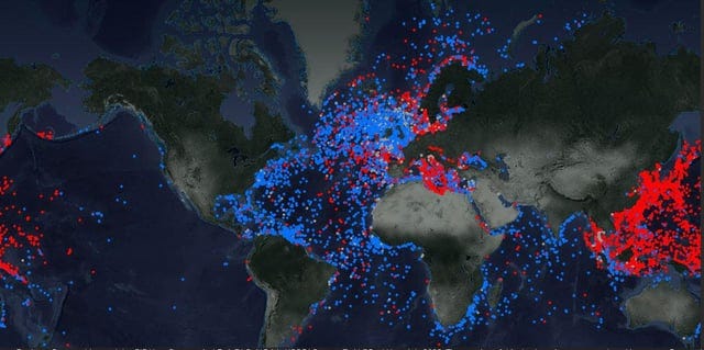 r/MapPorn - Map of all the ships that were sunk in WW2 (link in the comments)