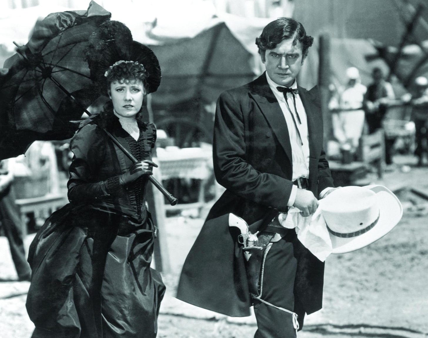 Irene Dunne and Richard Dix in a scene from Cimarron