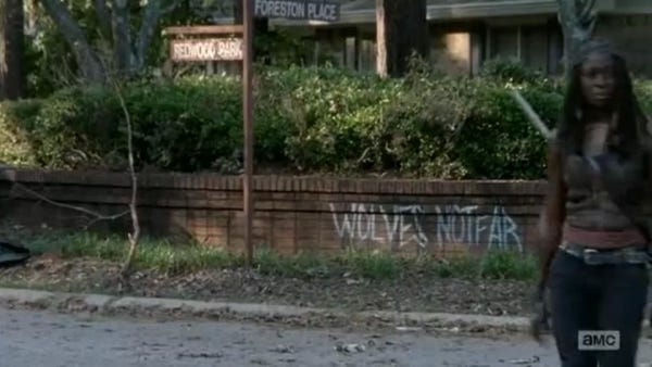 walking dead wolves sign season 5