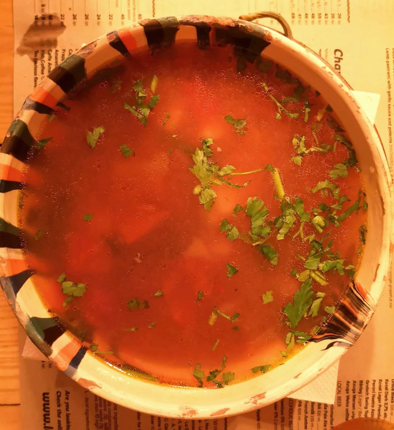 Ciorba soup in Romania