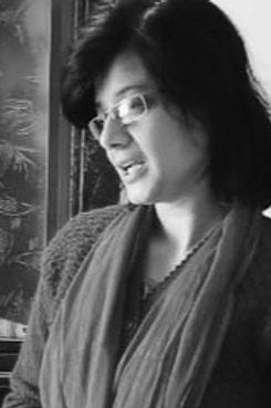 Black and white photo of the author, Pulkita Anand.