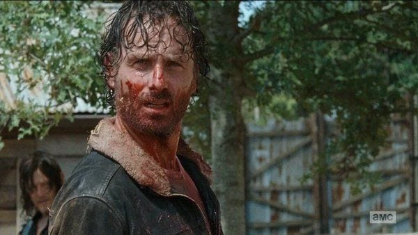 the walking dead knots untie rick grimes bloody what