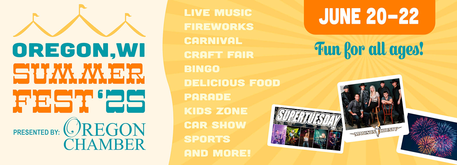 Oregon WI Summer Fest 2025 Website Header
