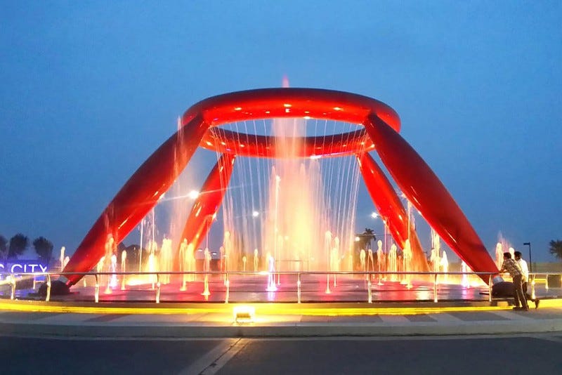 Replica of Suntec City's Fountain of Wealth