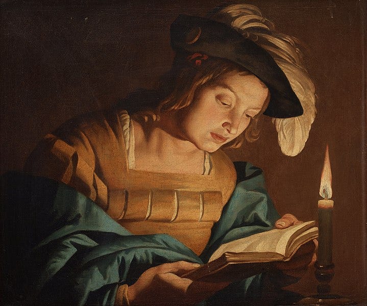 File:Matthias Stom - Boy reading by candlelight.jpg