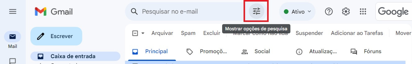 Como ordenar a Caixa de Entrada no Gmail por remetente, assunto e mais