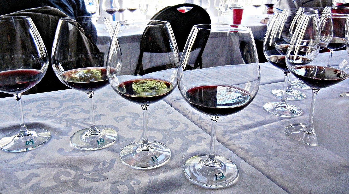 Averill Creek Pinot Noir Vertical Tasting Glasses