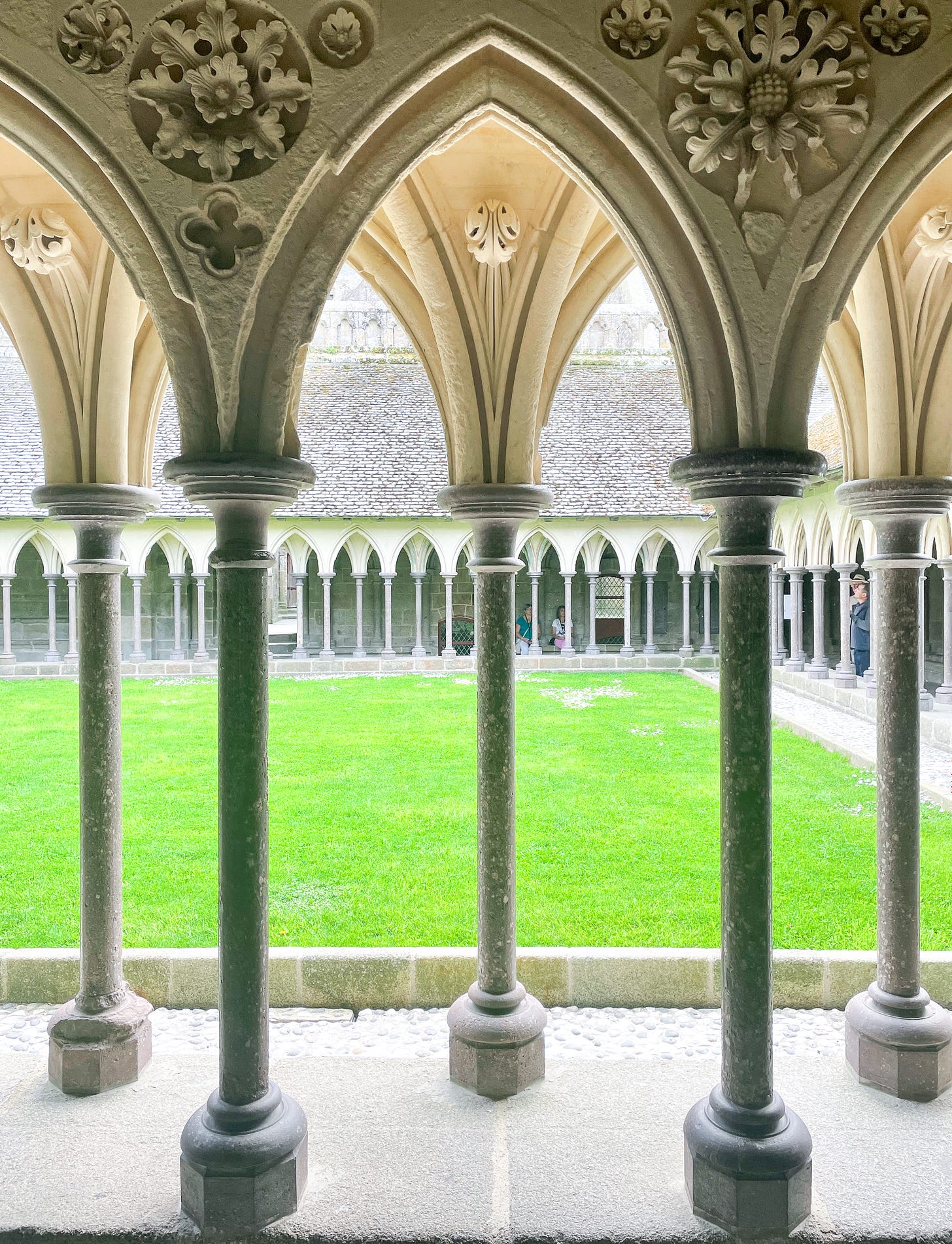 The cloister at Mont Saint Michel