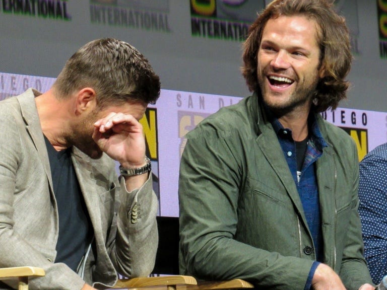 supernatural jared padaclecki jensen ackles comic con panel 2017 768x576